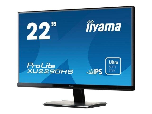 IIYAMA XU2290HS 22" FHD 1920x1080 IPS LED MONITOR DISPLAYPORT VGA HDMI DVI BLACK