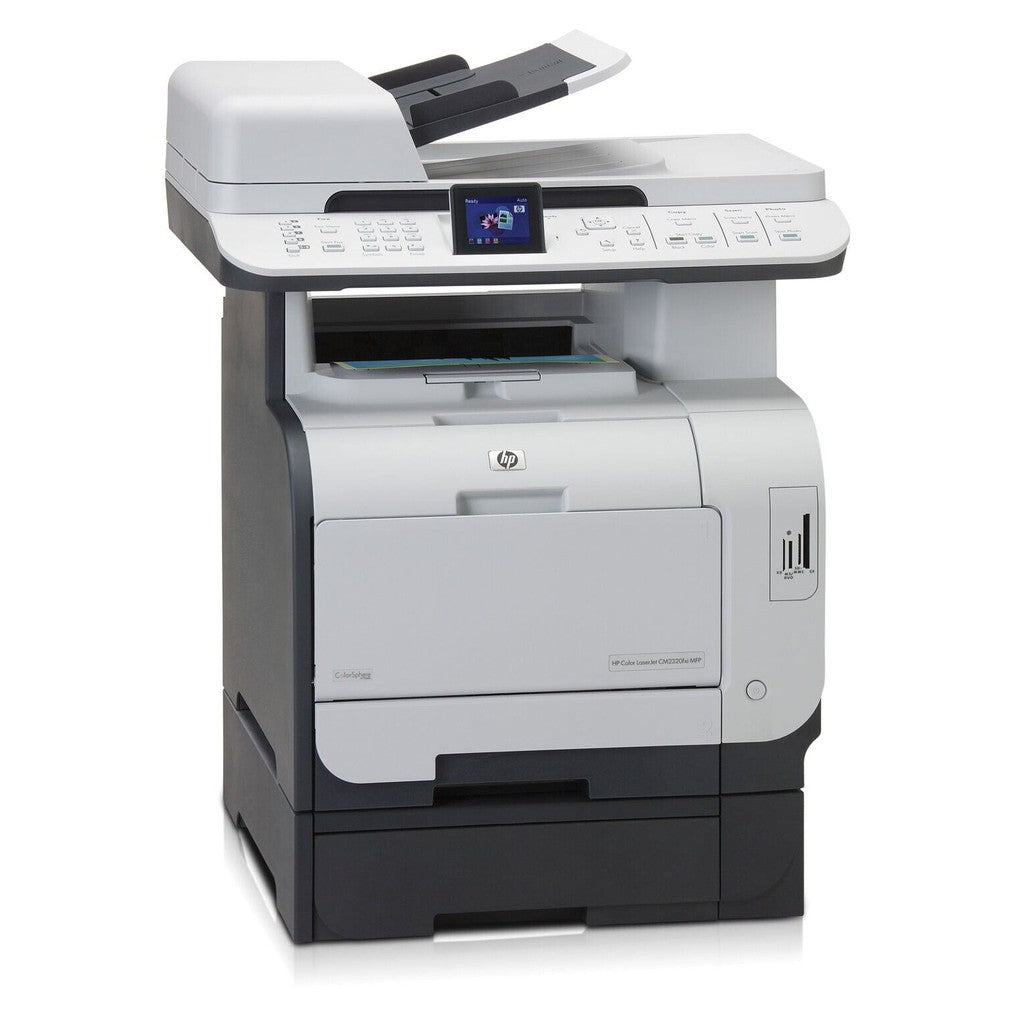 HP LASERJET CM2320FXI A4 COLOR LASER PRINTER NEW TONERS NO ADF & EXTRA TRAYS