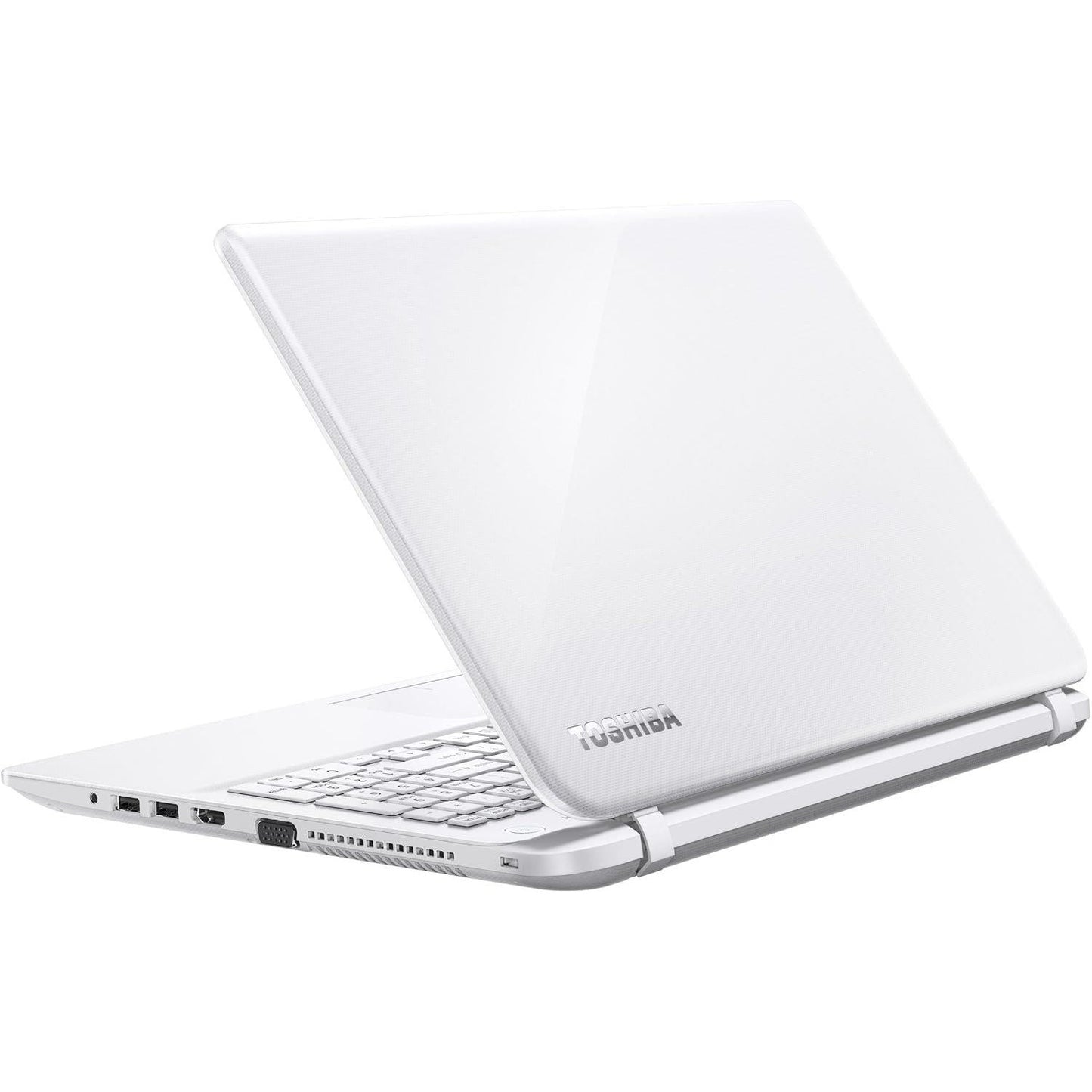 Toshiba Satellite L50-B Windows 11 Laptop 15" Core I3 8GB RAM 500GB Storage HD Webcam, DVD, BT, Wifi, White Colour - Very Good - Refurbished