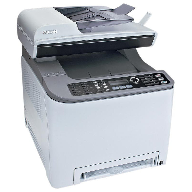 RICOH SP C232SF ALL-IN-ONE COLOR LASER 21PPM NETWORK OFFICE WORKSTATION FAST   -   GOOD - REFURBISHED