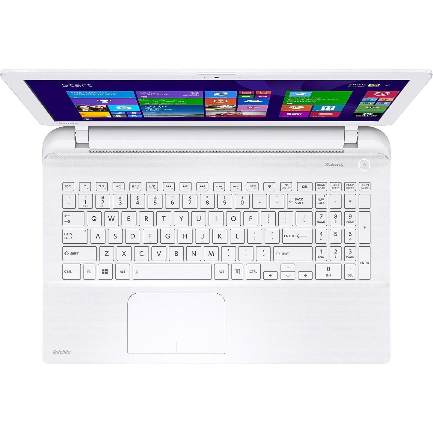 Toshiba Satellite L50-B Windows 11 Laptop 15" Core I3 8GB RAM 500GB Storage HD Webcam, DVD, BT, Wifi, White Colour - Very Good - Refurbished