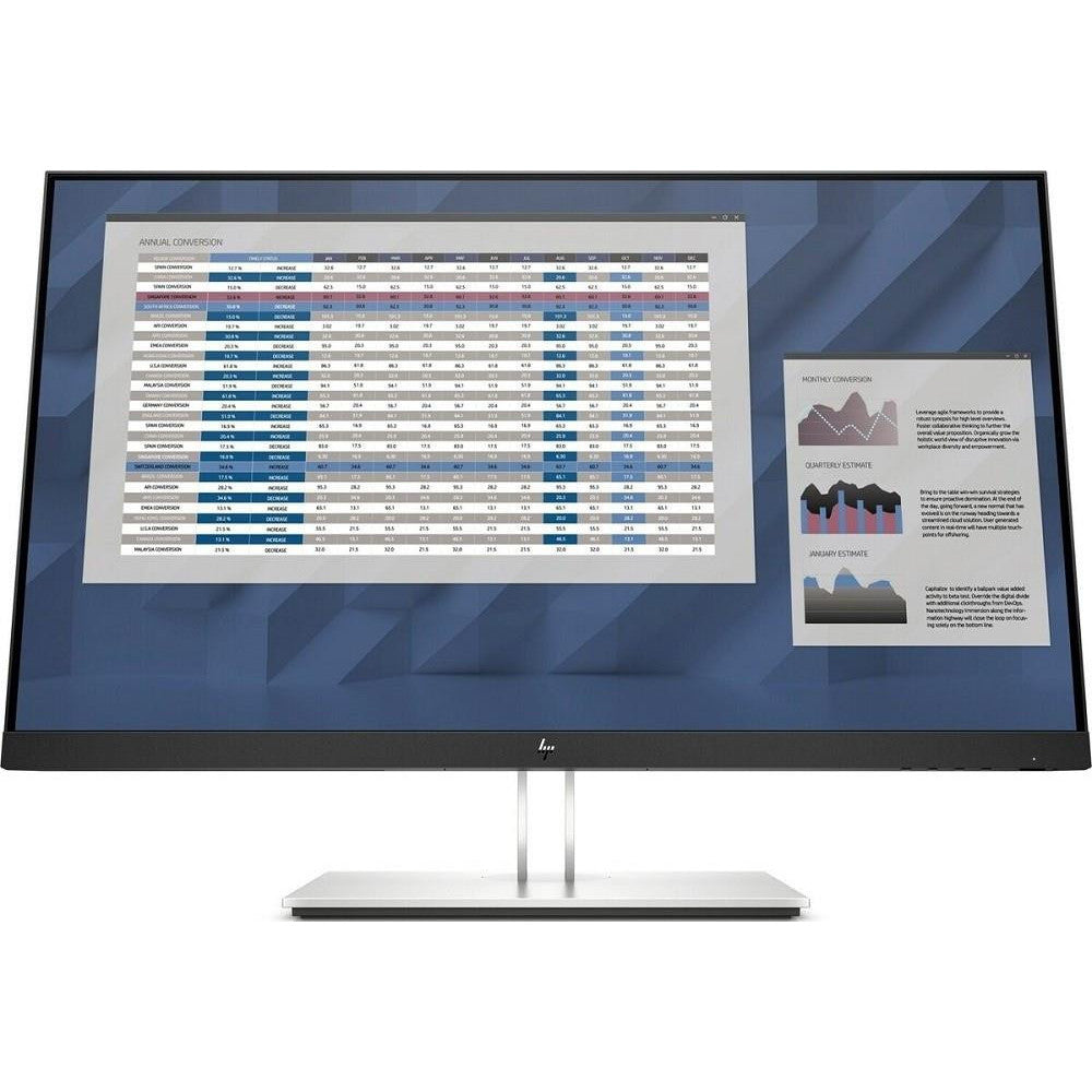 HP E27 G4 27 INCH IPS LED MONITOR, FULL HD 1920X1080 DISPLAY, HDMI VGA DISPLAYPORT, 5MS RESPONSE TIME  -  VERY GOOD REFURBISHED