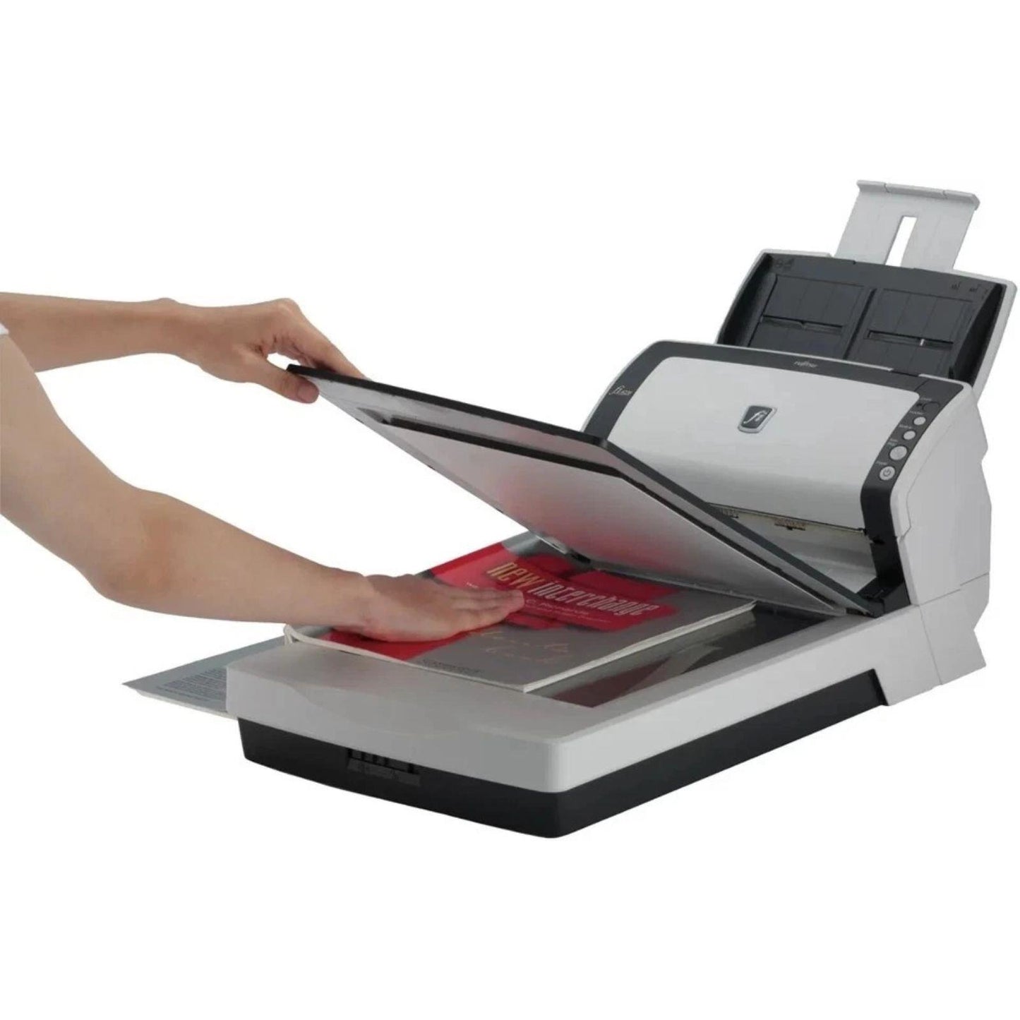 FUJITSU FI-6230 HIGH SPEED DUPLEX DOCUMENT 40PPM USB 600 DPI A4 SCANNER WITH FLATBED & TRAYS  -  GOOD - REFURBISHED