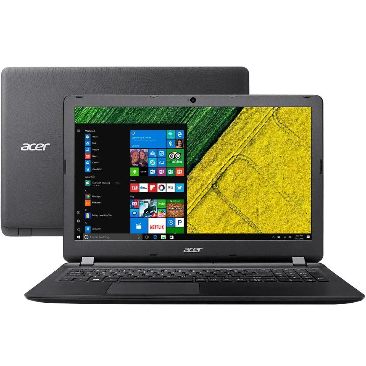 Acer Aspire ES15 ES1-572 Windows 11 Laptop 15" Intel Core I3 8GB RAM 128GB SSD HD Webcam, DVD, BT, Wifi - Very Good - Refurbished