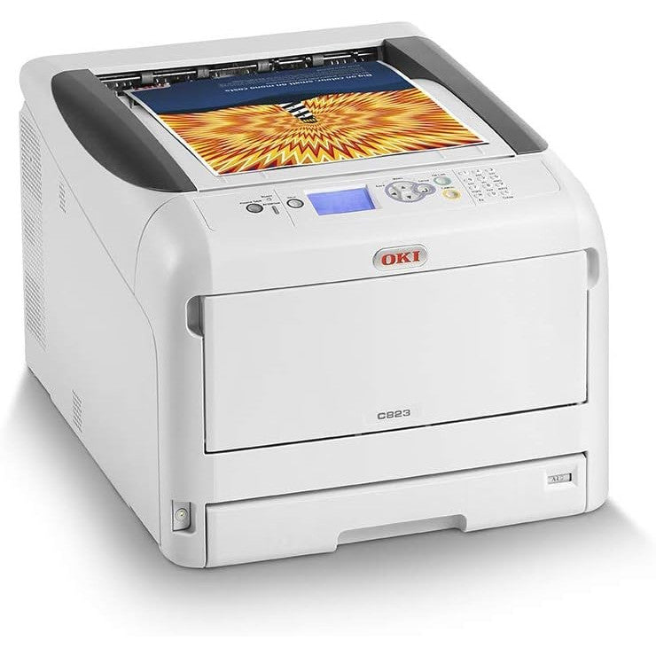 OKI C823DN WIDE FORMAT COLOR PRINTER DUPLEX GIGABIT LAN A3 BUSINESS WORKSTATION  -  GOOD - REFURBISHED