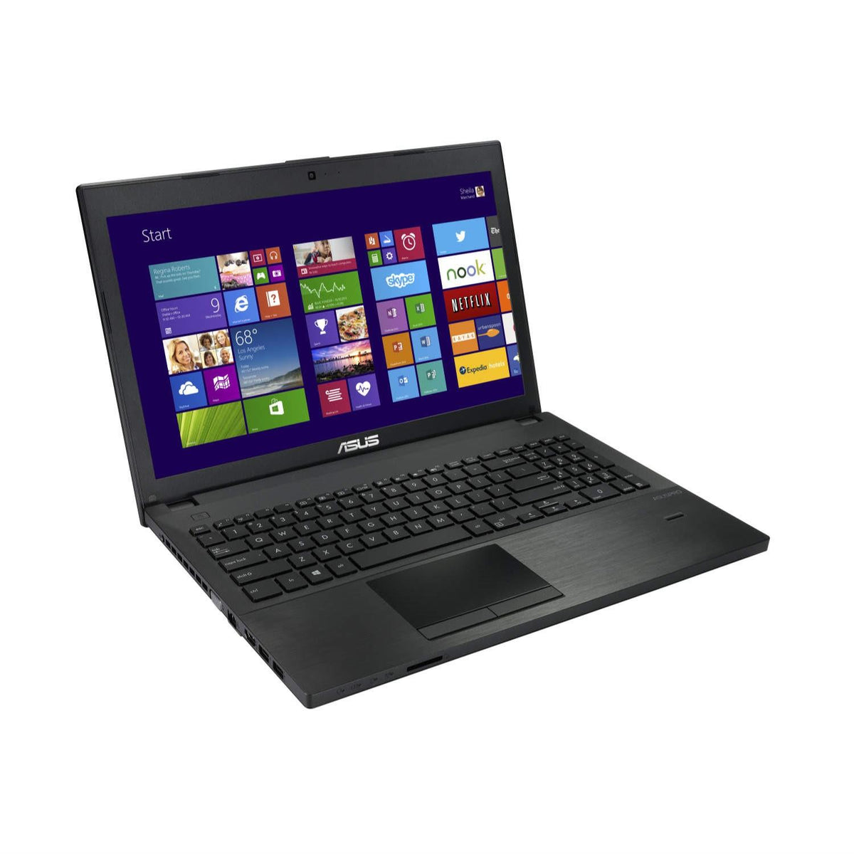 Asus PU551LA Windows 11 Laptop Intel i3 500GB Storage 15" HD Webcam DVD WiFi Bluetooth Colour Black - Very Good - Refurbished