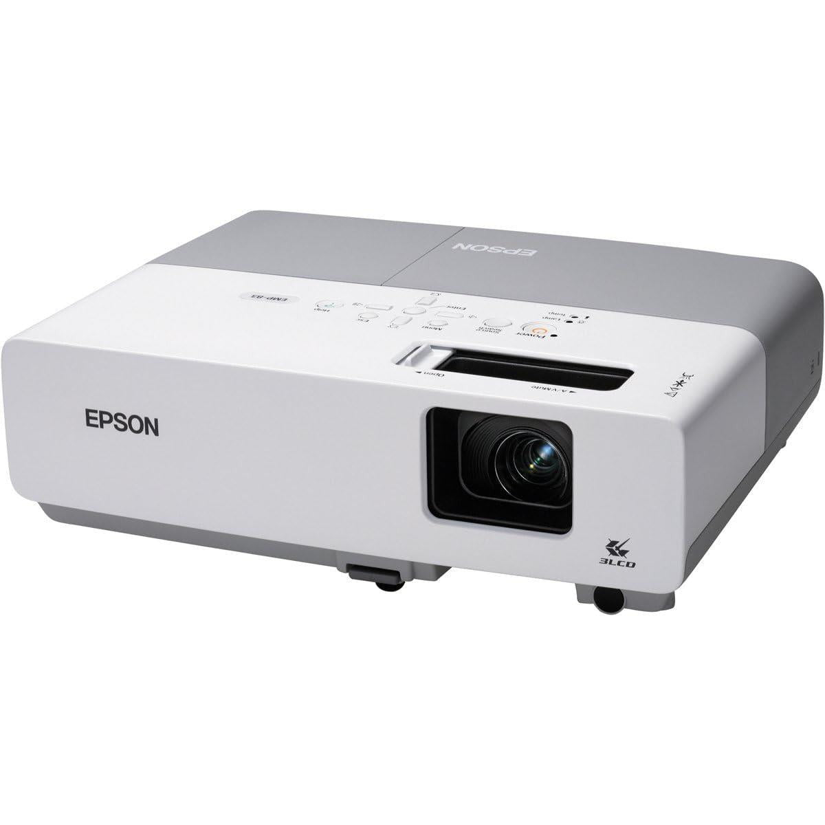 EPSON EMP-83H LCD PROJECTOR 2200 LUMENS XGA RJ45 NETWORK PORT MULTIMEDIA HD - GOOD - REFURBISHED