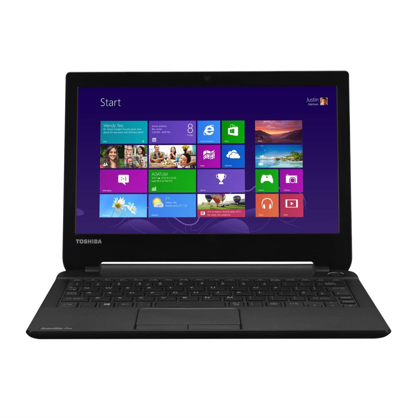 TOSHIBA SATELLITE PRO NB10-A-10P WINDOWS 11 LAPTOP INTEL PENTIUM 500GB HDD STORAGE 11.6" HD WEBCAM BT - GOOD REFURBISHED