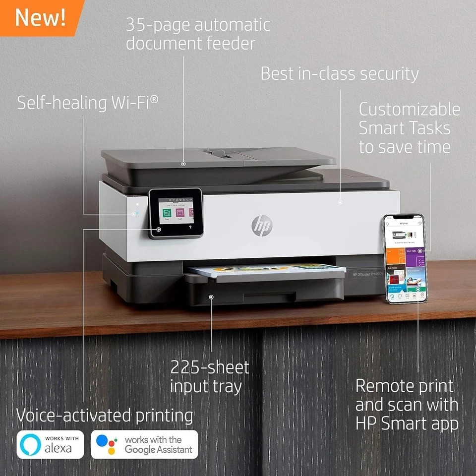 HP OFFICEJET PRO 8025 DUPLEX WIRELESS ALL-IN-ONE COLOR A4 MULTIFUNCTION PRINTER    -    VERY GOOD - REFURBISHED