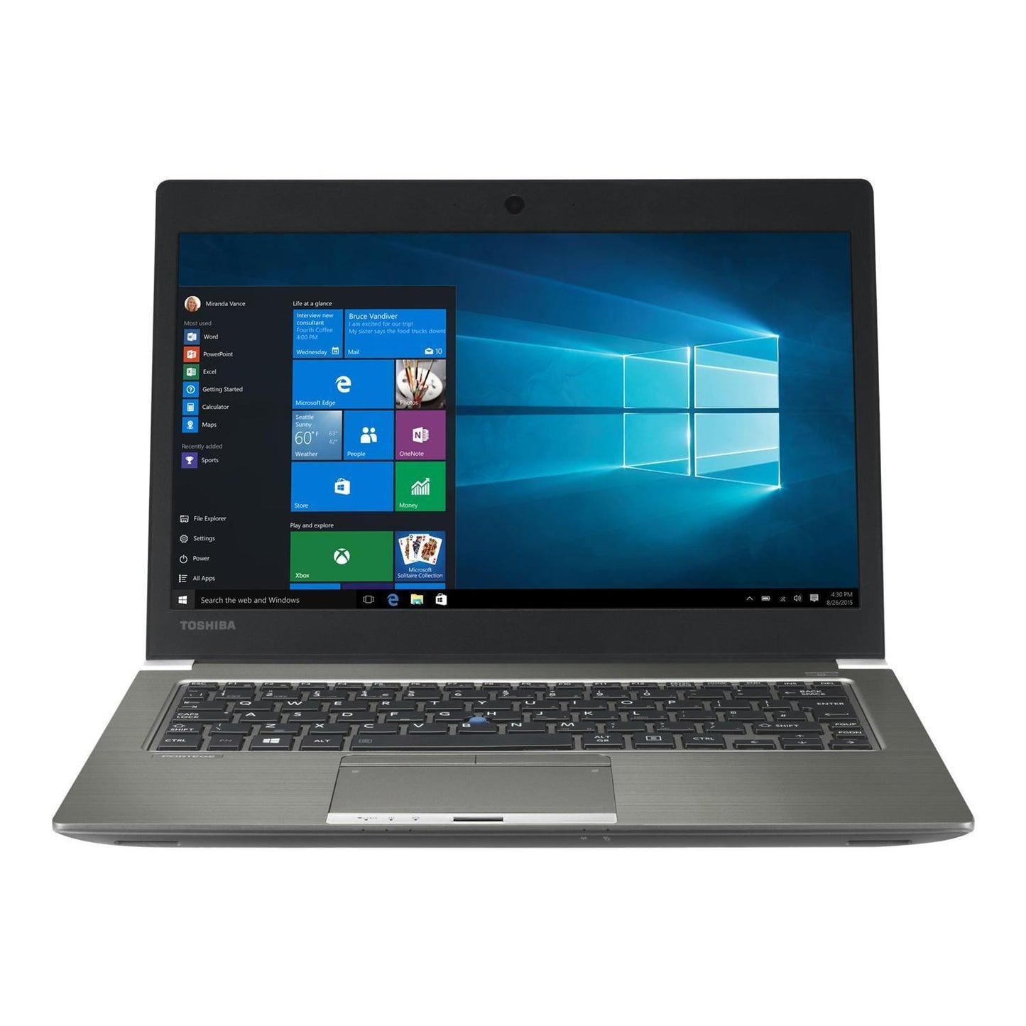 TOSHIBA PORTEGE Z30-C 13" WINDOWS 11 LAPTOP INTEL I7 8GB RAM 256GB SSD BACKLIT FHD WEBCAM - REFURBISHED - VERY GOOD