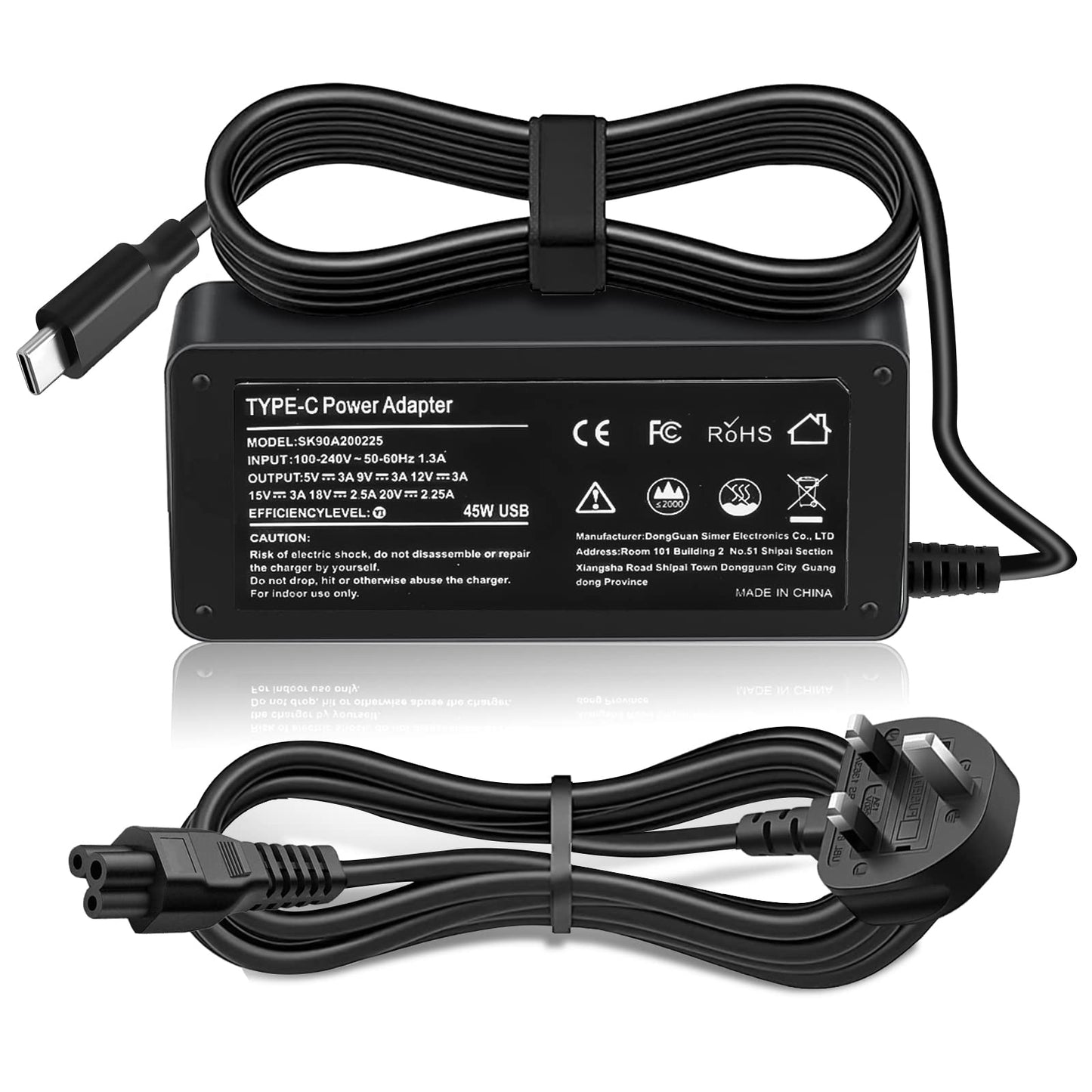 45W USB C Type-C Power Charger for HP Chromebook