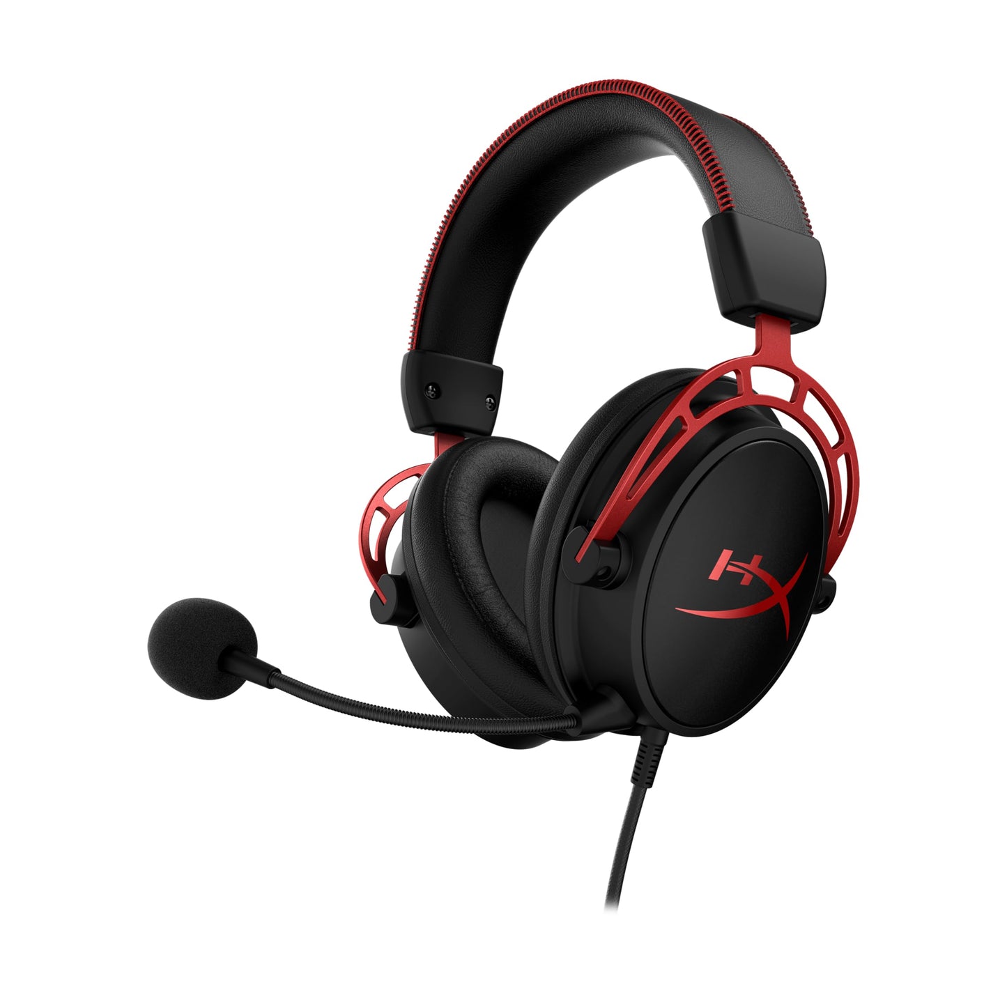 HyperX Cloud Alpha Red Gaming Headset | Premium Wired Stereo Sound with Dual Chamber Drivers