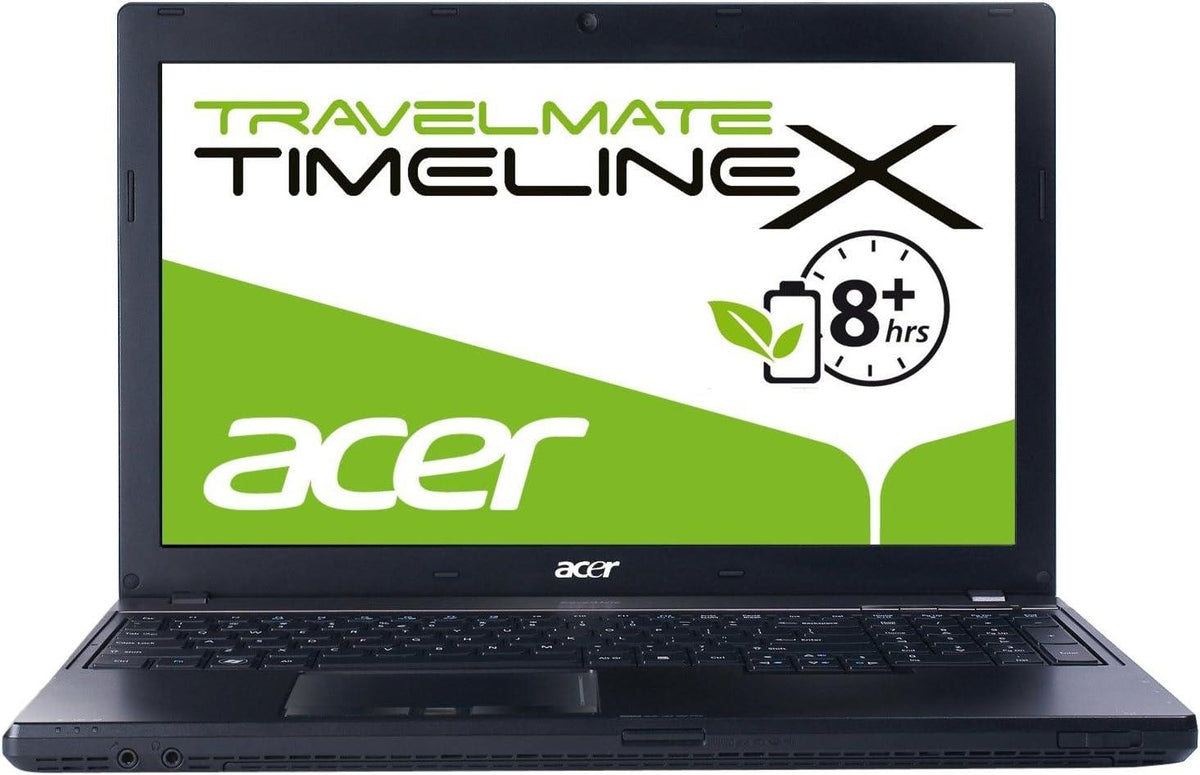 Acer TravelMate 8573 Windows 11 Laptop Intel i3 500GB Storage 15" HD Webcam DVD Wifi BT Colour Black- Very Good - Refurbished