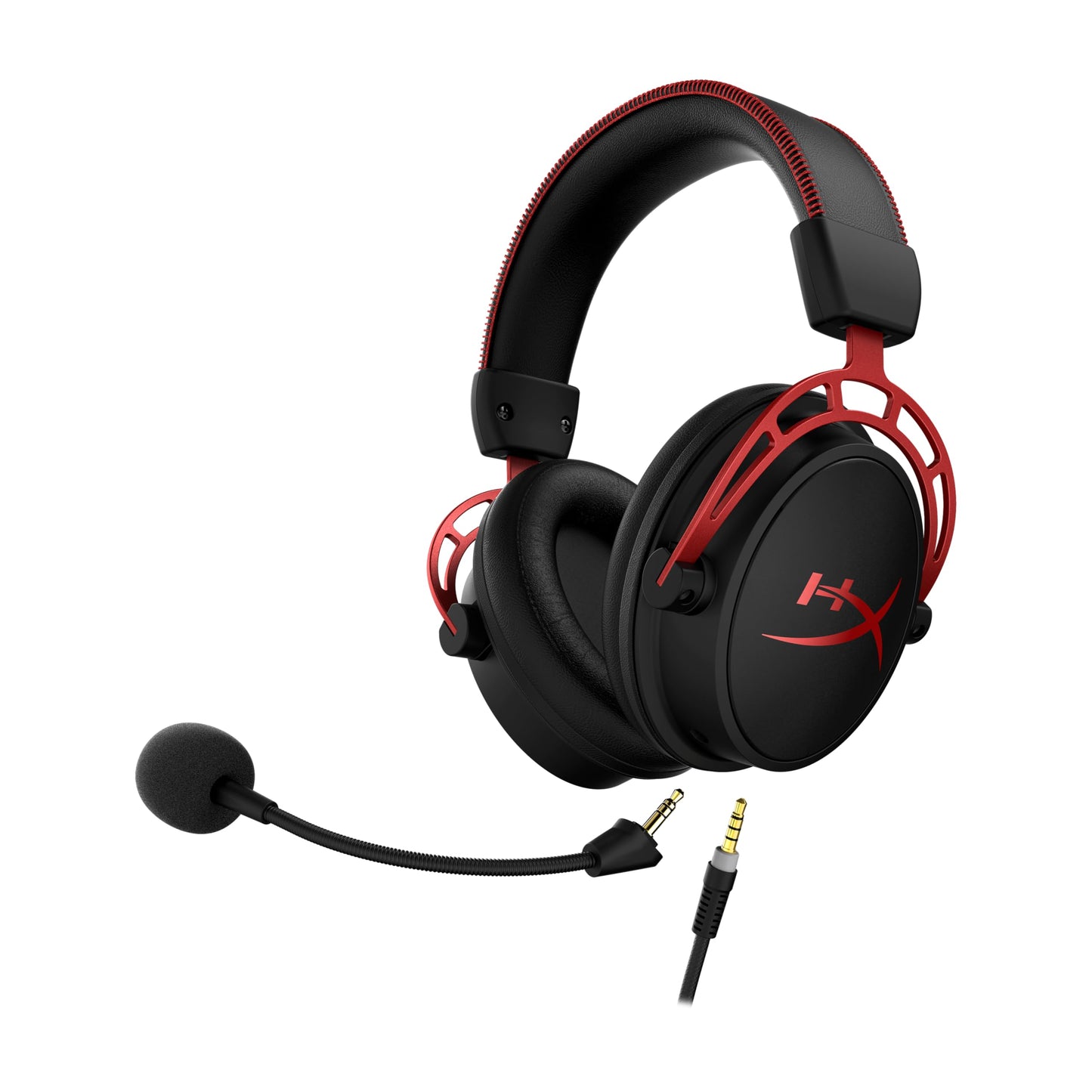 HyperX Cloud Alpha Red Gaming Headset | Premium Wired Stereo Sound with Dual Chamber Drivers