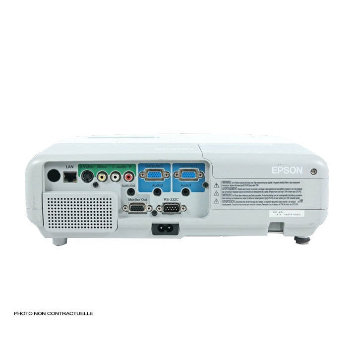 EPSON EMP-83H LCD PROJECTOR 2200 LUMENS XGA RJ45 NETWORK PORT MULTIMEDIA HD - GOOD - REFURBISHED