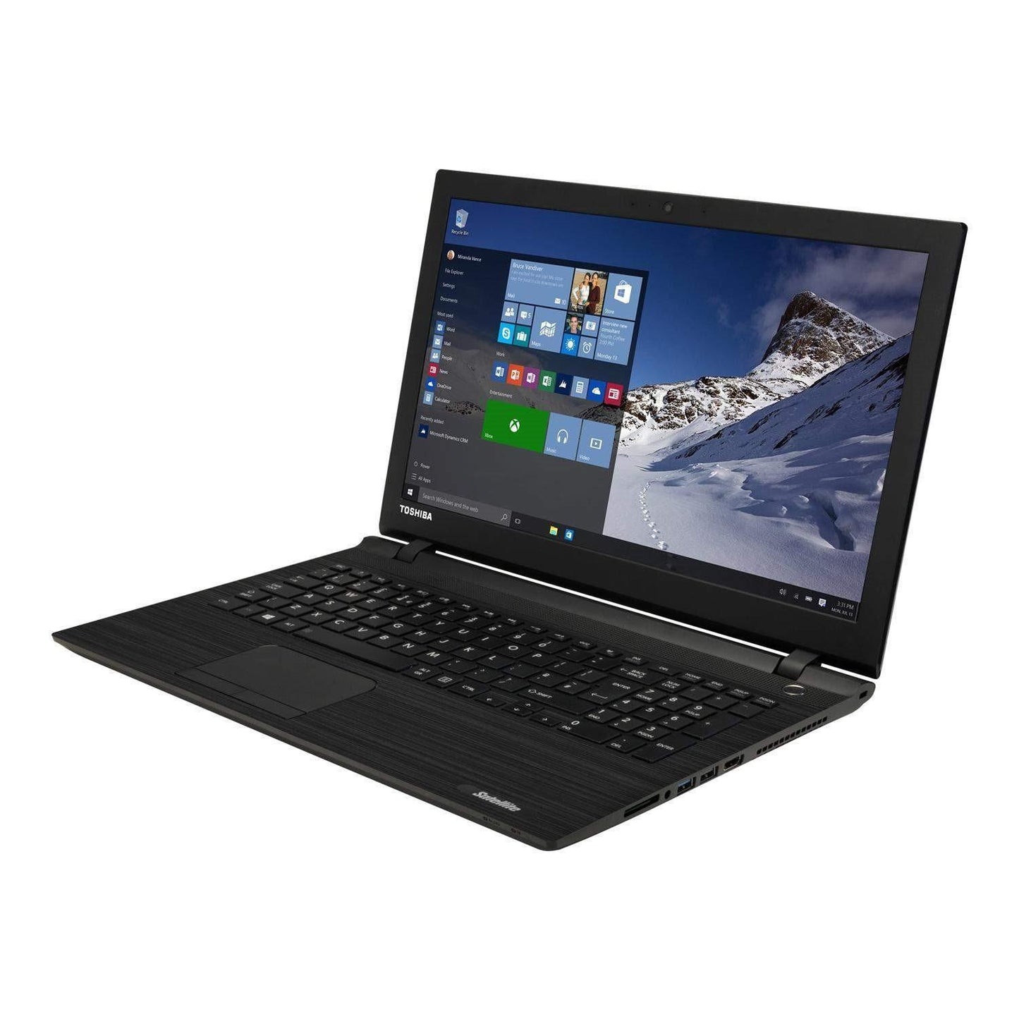 TOSHIBA C55-C-1M9 WINDOWS 11 LAPTOP INTEL CELERON 8GB RAM 128GB SSD 15.6" HD WEBCAM, OPTICAL DRIVE, BT, WIFI - VERY GOOD - REFURBISHED