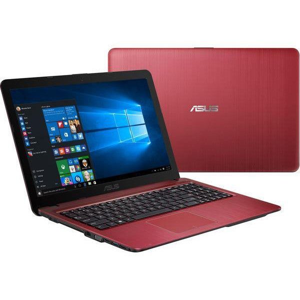 Asus VivoBook X540SA Windows 11 Laptop Pentium N3700 1TB Storage 15" HD Webcam DVD Wifi BT Colour Red - Very Good - Refurbished