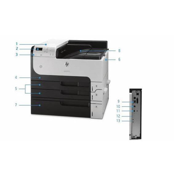 HP LASERJET ENTERPRISE 700 M712XH A3 LASER PRINTER 40PPM DUPLEX 1100-SHEET CAP