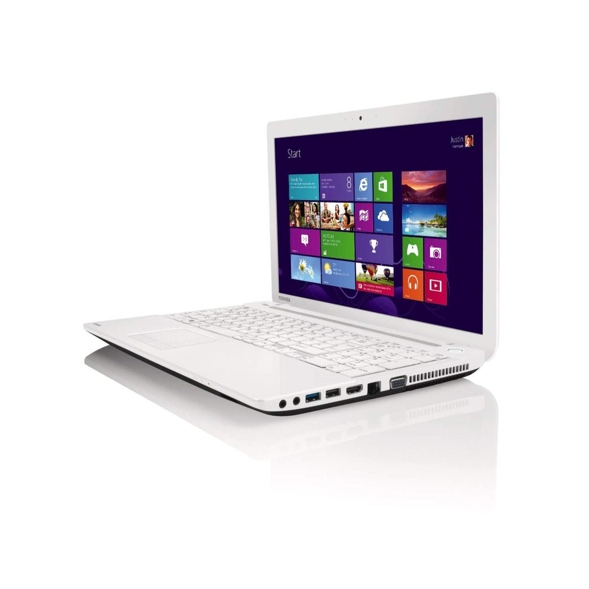 Toshiba Satellite Pro C55D Windows 11 Laptop AMD A6 8GB RAM 500GB Storage 15" HD Webcam DVD WiFi BT -  Very Good - Refurbished
