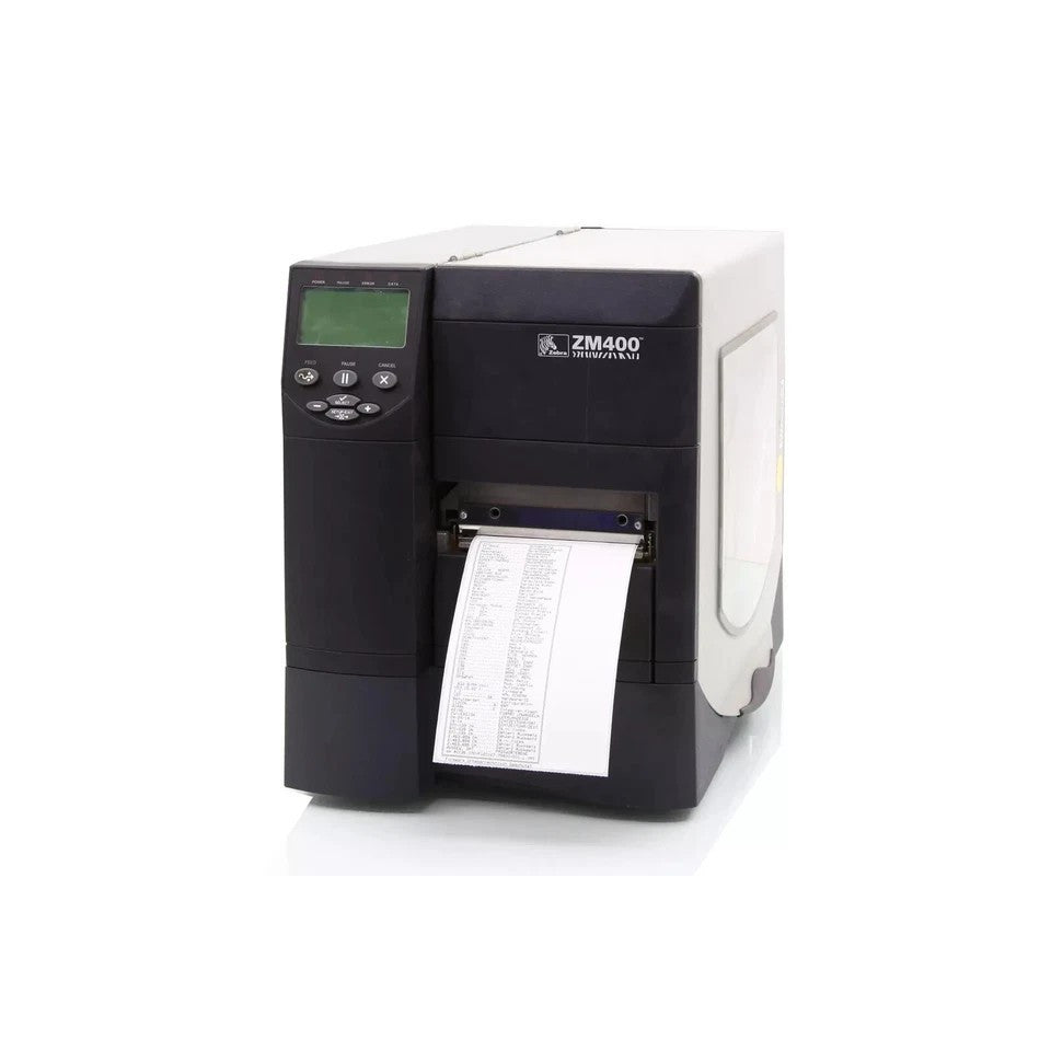 ZEBRA ZM400 INDUSTRIAL THERMAL TRANSFER BARCODE USB NETWORK 203DPI LABEL PRINTER   -   EXCELLENT - REFURBISHED