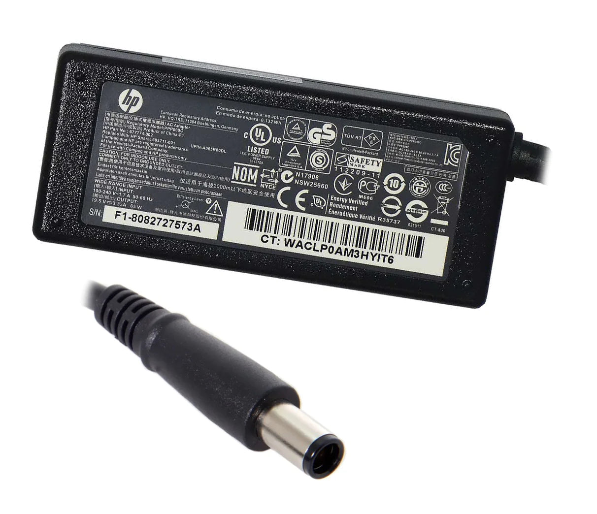 GENUINE HP LAPTOP CHARGER 18.5V - 3.5A