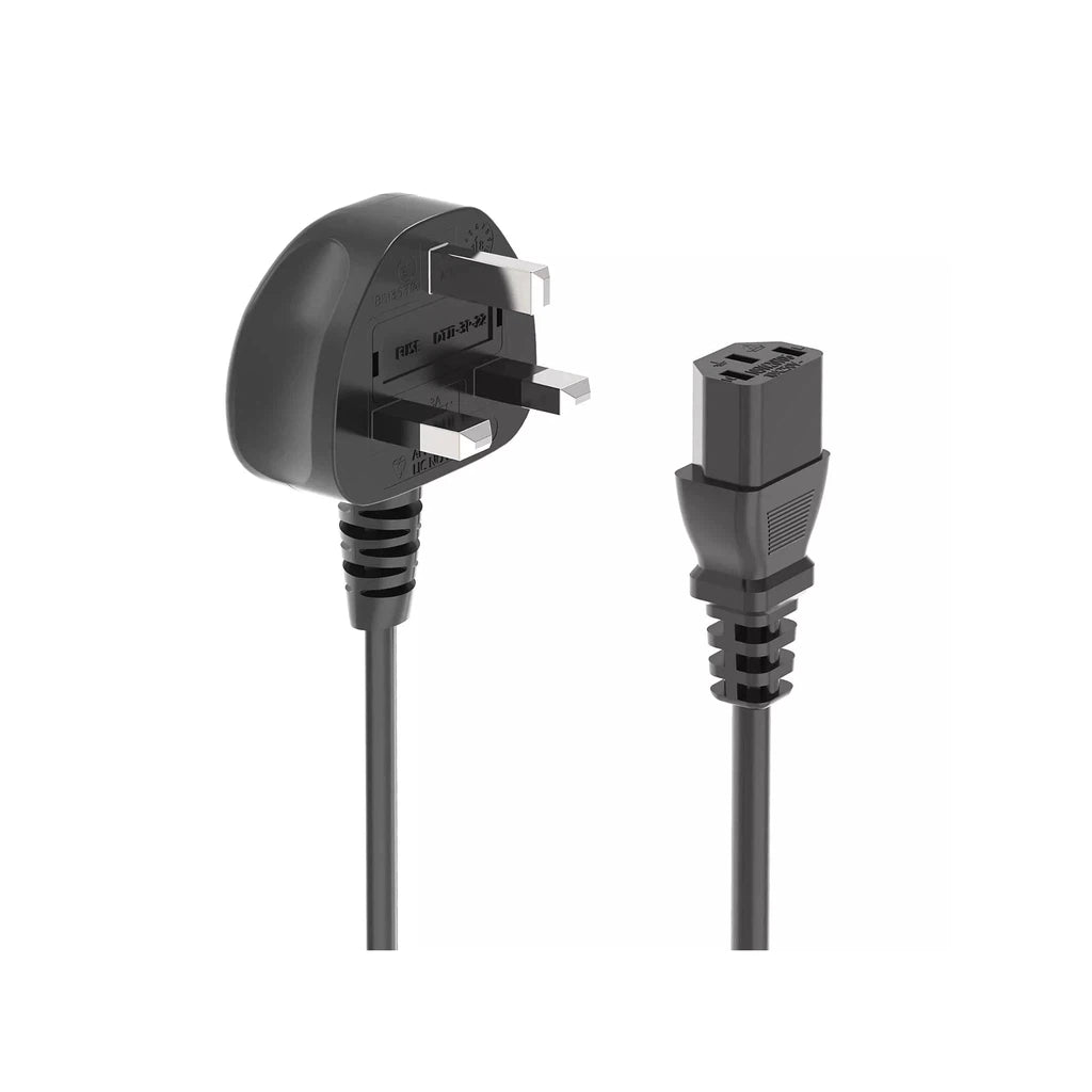 UK 1.8M 3 PIN POWER CABLE CORD KETTLE LEAD FOR COMPUTER MONITOR TV PC PRINTER