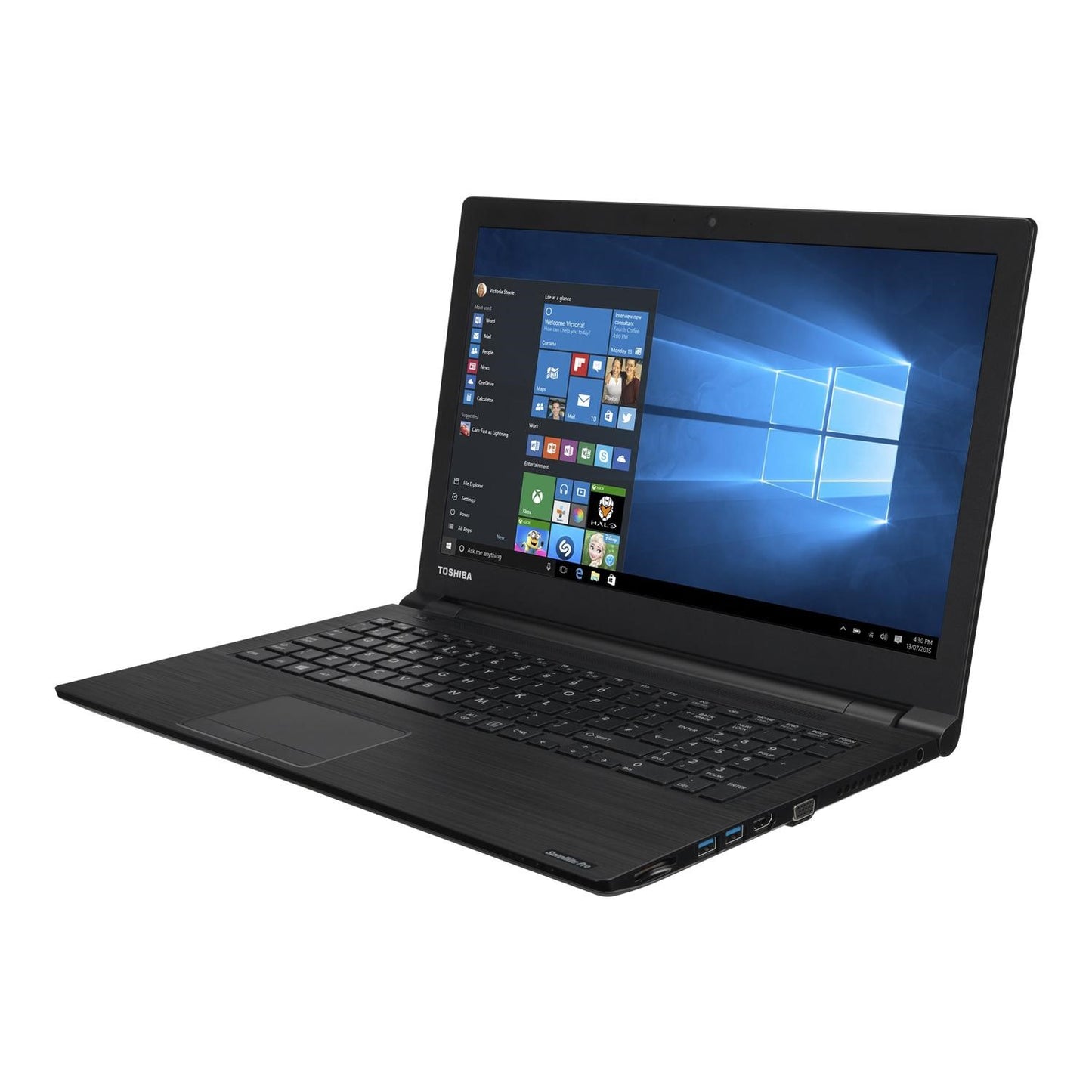 Toshiba Satellite Pro R50-C-17Z Windows 11 Laptop Intel I5 8GB RAM 128GB SSD 15" HD Webcam, DVD - Good - Refurbished