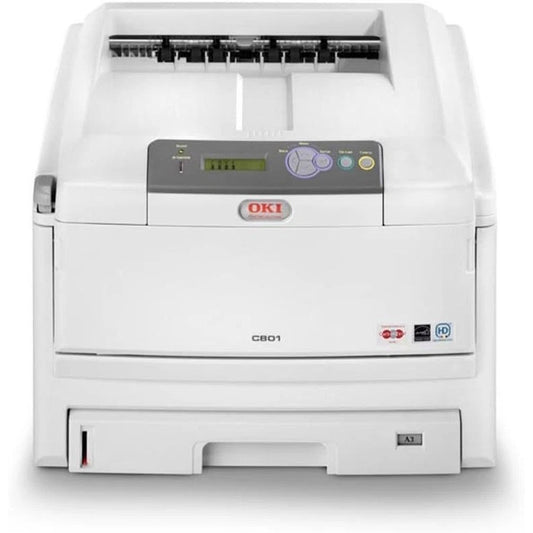 OKI C801N NETWORK WORKGROUP OFFICE 1200DPI FAST 32PPM A3 LED COLOR LASER PRINTER  - GOOD - REFURBISHED
