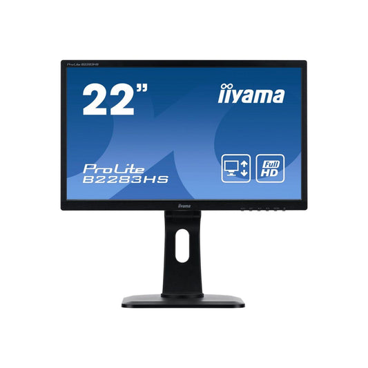 Iiyama B2283HS Pc Monitor 22" LED FHD 1920x1080 VGA DVI HDMI Port 1 M/S Office, CCTV, Home, Gaming Monitor -  Good Refurbished