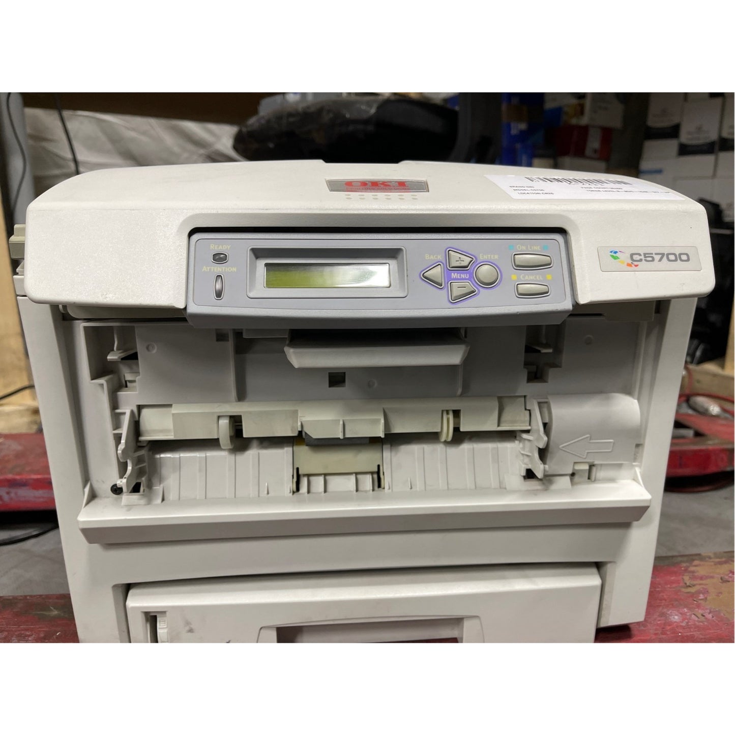 OKI C5700N COLOR LED PRINTER 32PPM A4 DOCUMENT NETWORK WORKSTATION FAST LASER    -   USED