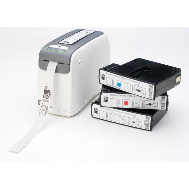 ZEBRA HC100 THERMAL WRISTBAND WIRELESS MONOCHROME PRINTER 300DPI SERIAL USB