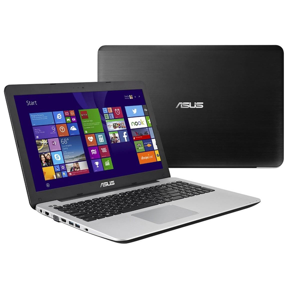 Asus X555L Windows 11 Laptop Intel i7 8GB RAM 256GB SSD 15" HD Webcam DVD WiFi BT Colour Black- Very Good - Refurbished