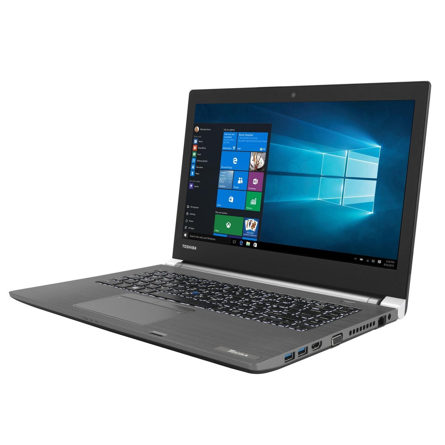 TOSHIBA TECRA A40-C 14" WINDOWS 11 LAPTOP INTEL I5 8GB RAM 128GB SSD HD WEBCAM - GOOD - REFURBISHED