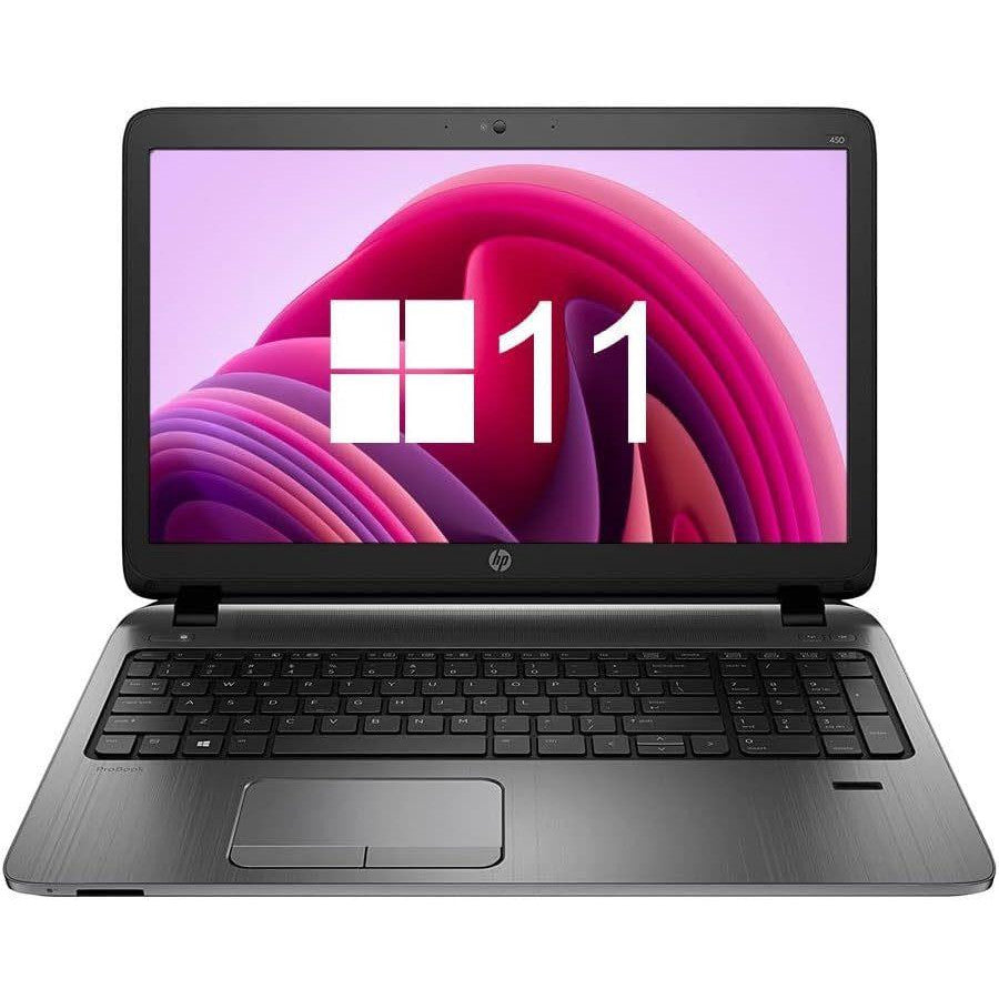 HP ProBook 450 G2 Windows 11 Laptop Intel i3 500GB Storage 15" HD Touchscreen DVD Webcam WiFi BT - Very Good Refurbished