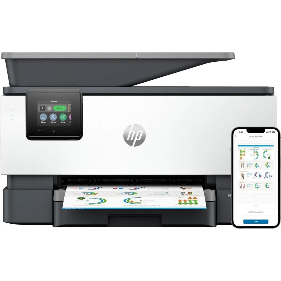 HP OFFICEJET PRO 9120B WIRELESS DUPLEX FAST A4 AIO COLOR MULTIFUNCTION PRINTER    -   VERY GOOD - REFURBISHED