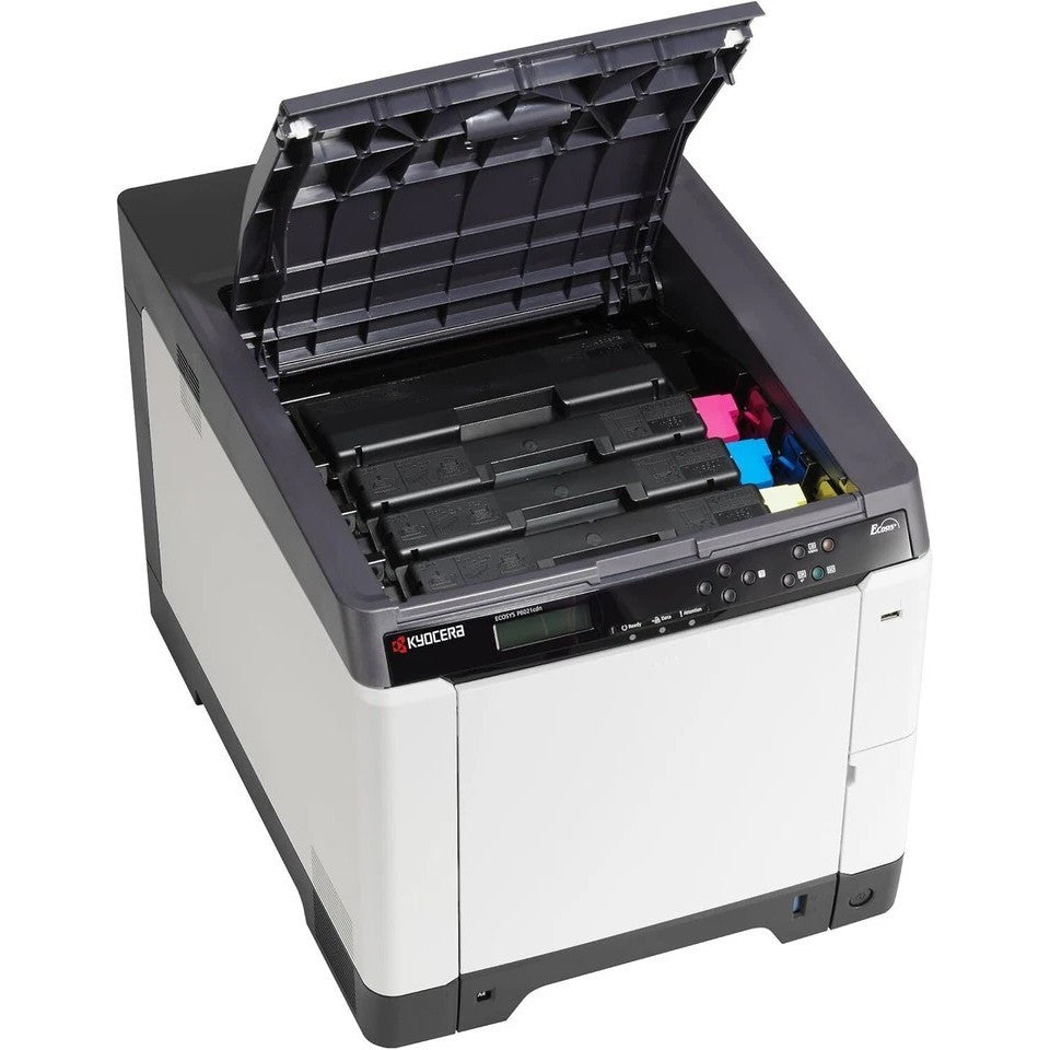 KYOCERA ECOSYS P6021CDN DUPLEX NETWORK 21PPM WORKGROUP A4 COLOR LASER PRINTER    -   GOOD - REFURBISHED