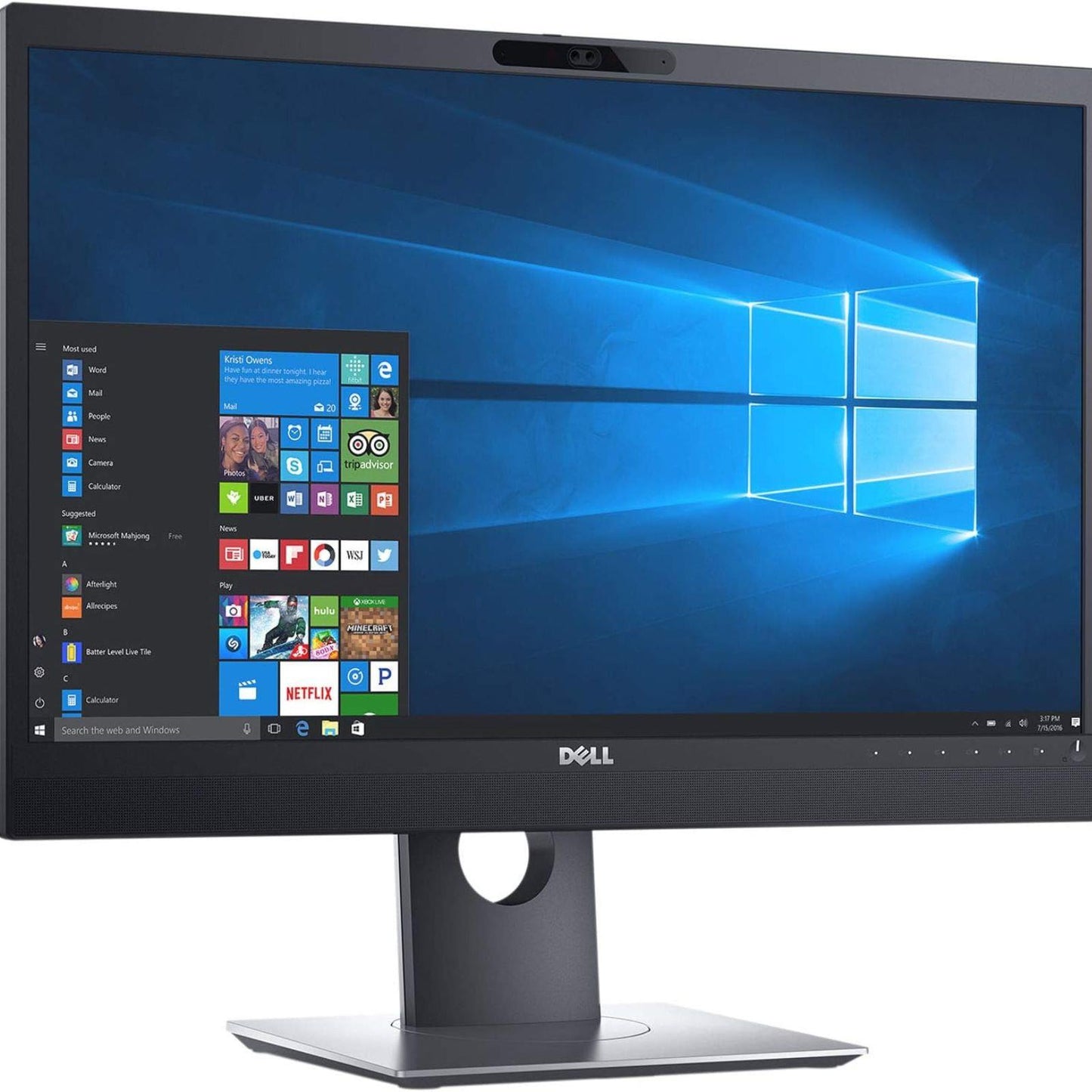 DELL P2418HZM PC MONITOR 24" IPS LED FHD 1920x1080 WEBCAM HDMI VGA DP PORT 6 M/S OFFICE, CCTV, GAMING, HOME    -  GOOD REFURBISHED