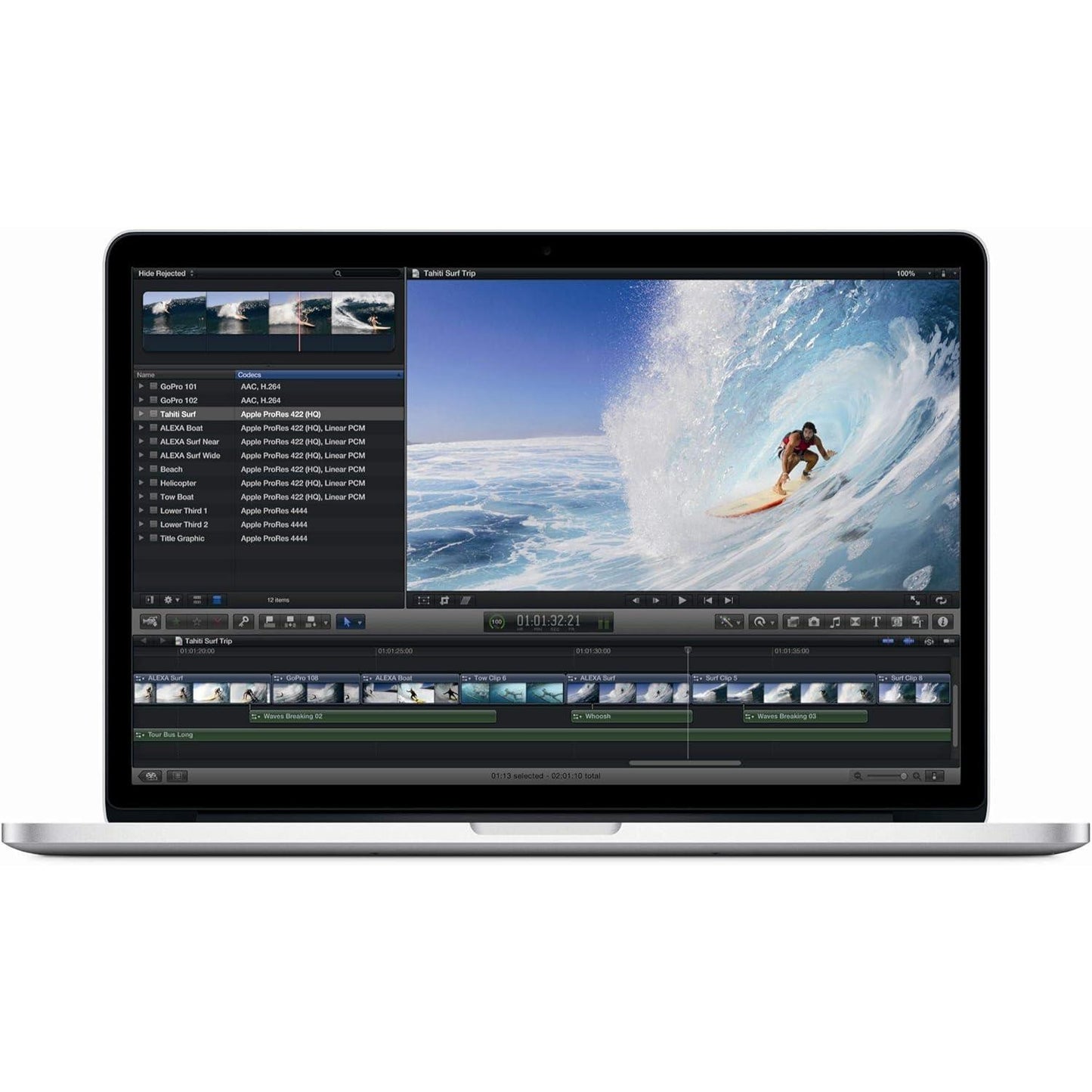 Apple Macbook Pro A1425 Macos 13" Intel Core I5 8GB RAM 128GB SSD HD Webcam, BT, Wifi  - Very Good - Refurbished