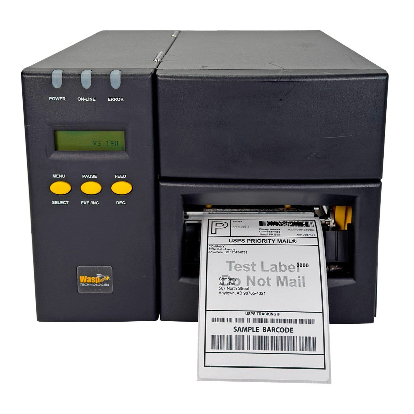 WASP WPL606 THERMAL TRANSFER & DIRECT INDUSTRIAL 203DPI LABEL BATCH 4X6 PRINTER    -    GOOD - REFURBISHED