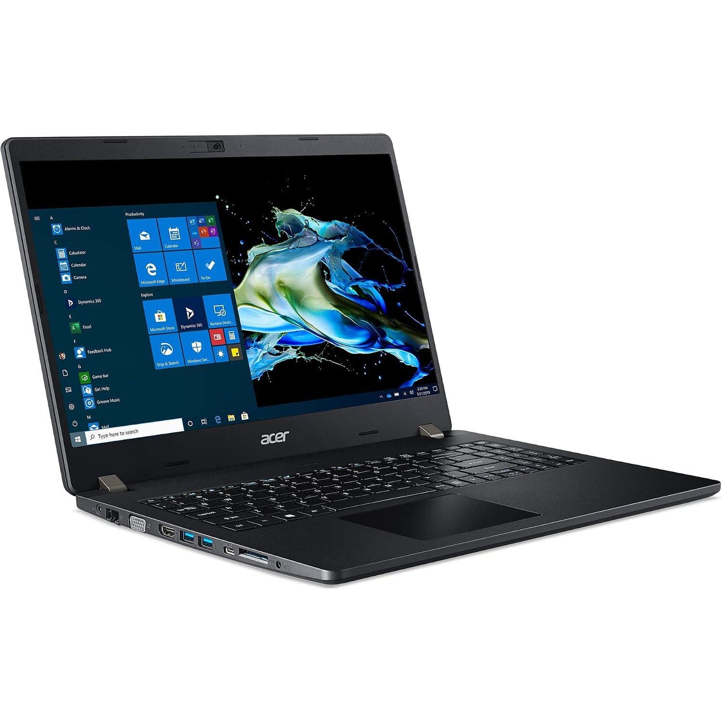 Acer TravelMate P215-52 Windows 11 Laptop i3 8GB RAM 128GB SSD 15" FHD Webcam Backlit Keyboard WiFi BT - Very Good - Refurbished