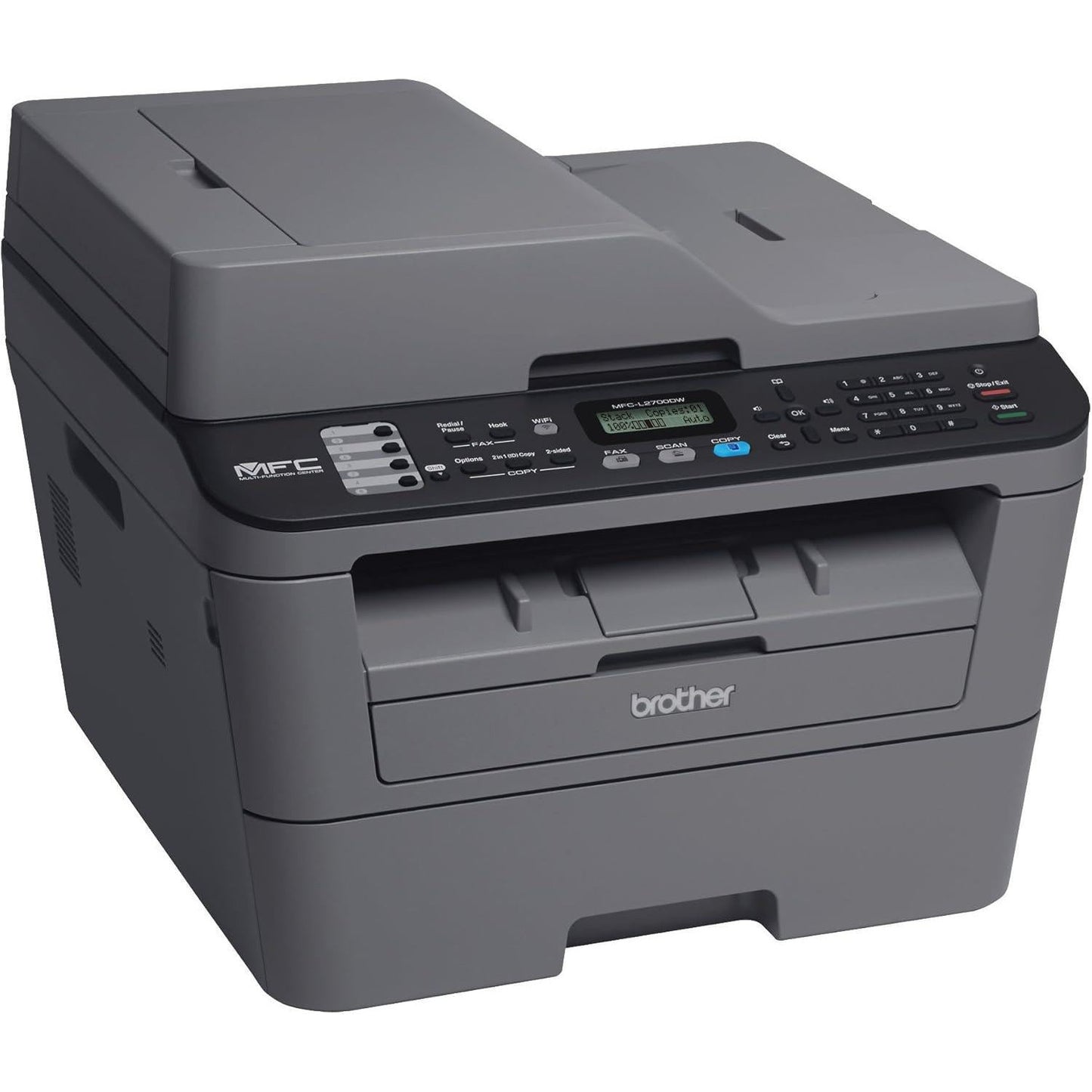BROTHER MFCL2700DW ALL-IN ONE LASER PRINTER WITH WIRELESS NETWORKING & DUPLEX