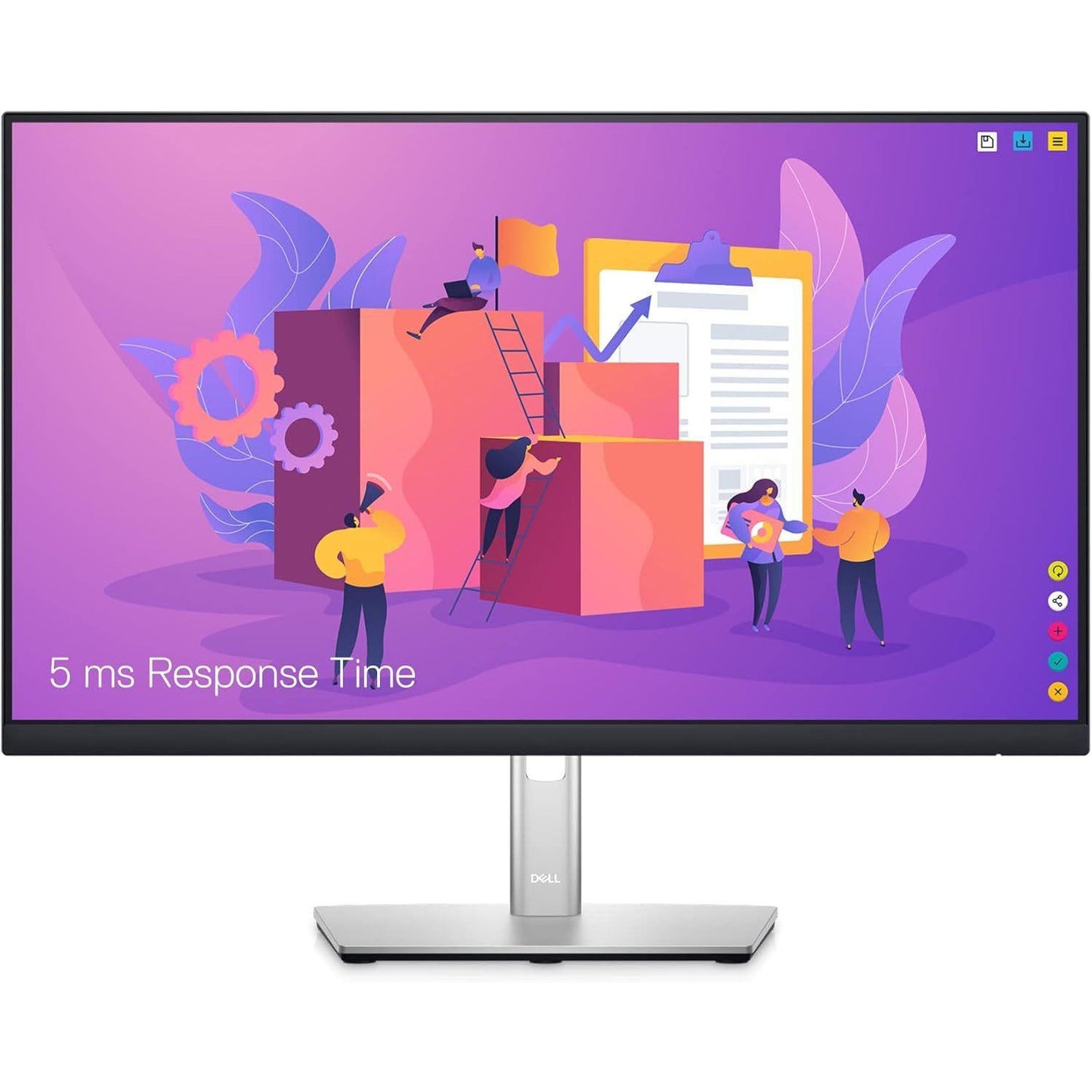 DELL P2422H 24" IPS LED MONITOR, FULL HD 1920X1080 DISPLAY, DP HDMI VGA USB PORTS, 5MS RESPONSE TIME    -  GOOD REFURBISHED