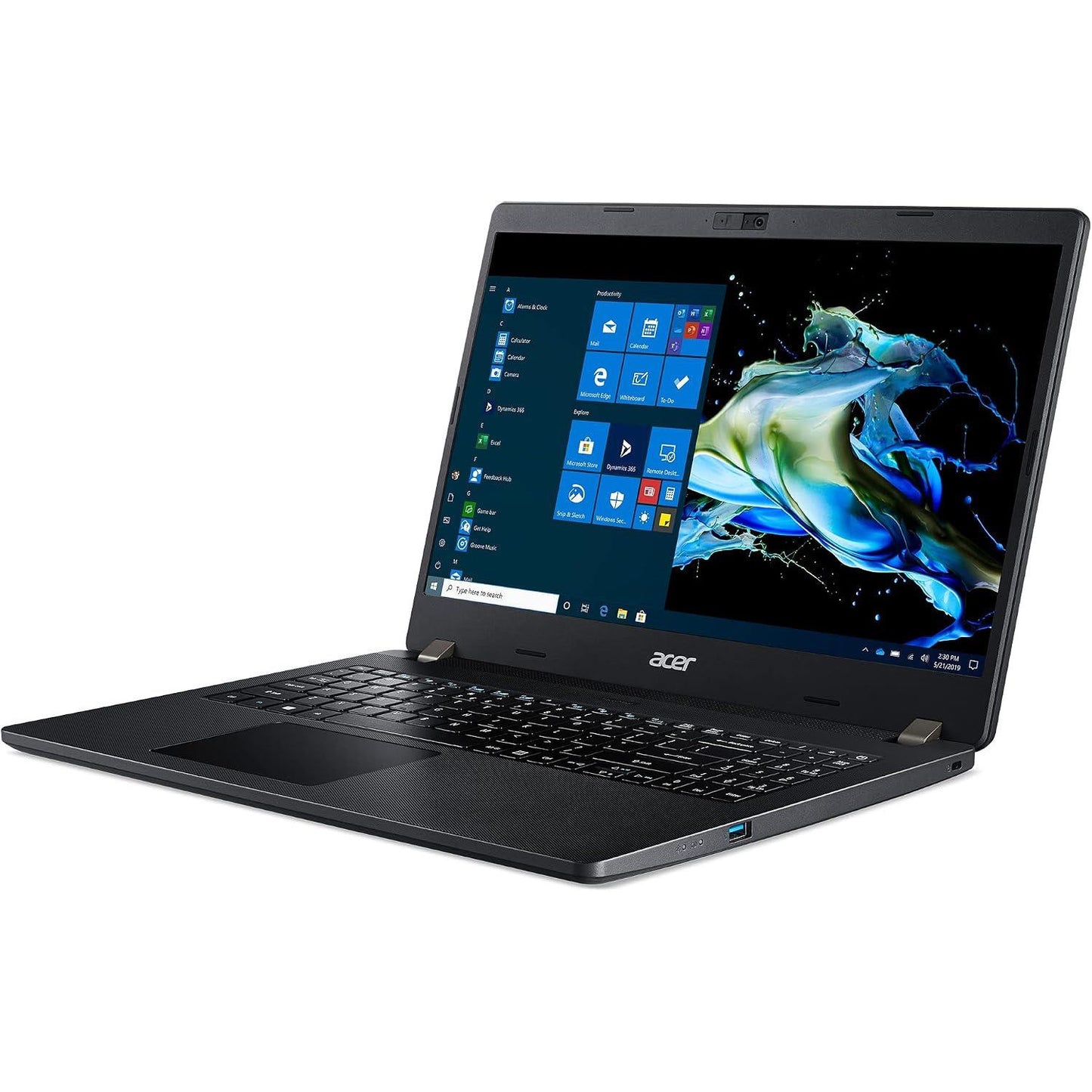 Acer TravelMate P215-52 Windows 11 Laptop i3 8GB RAM 128GB SSD 15" FHD Webcam Backlit Keyboard WiFi BT - Very Good - Refurbished