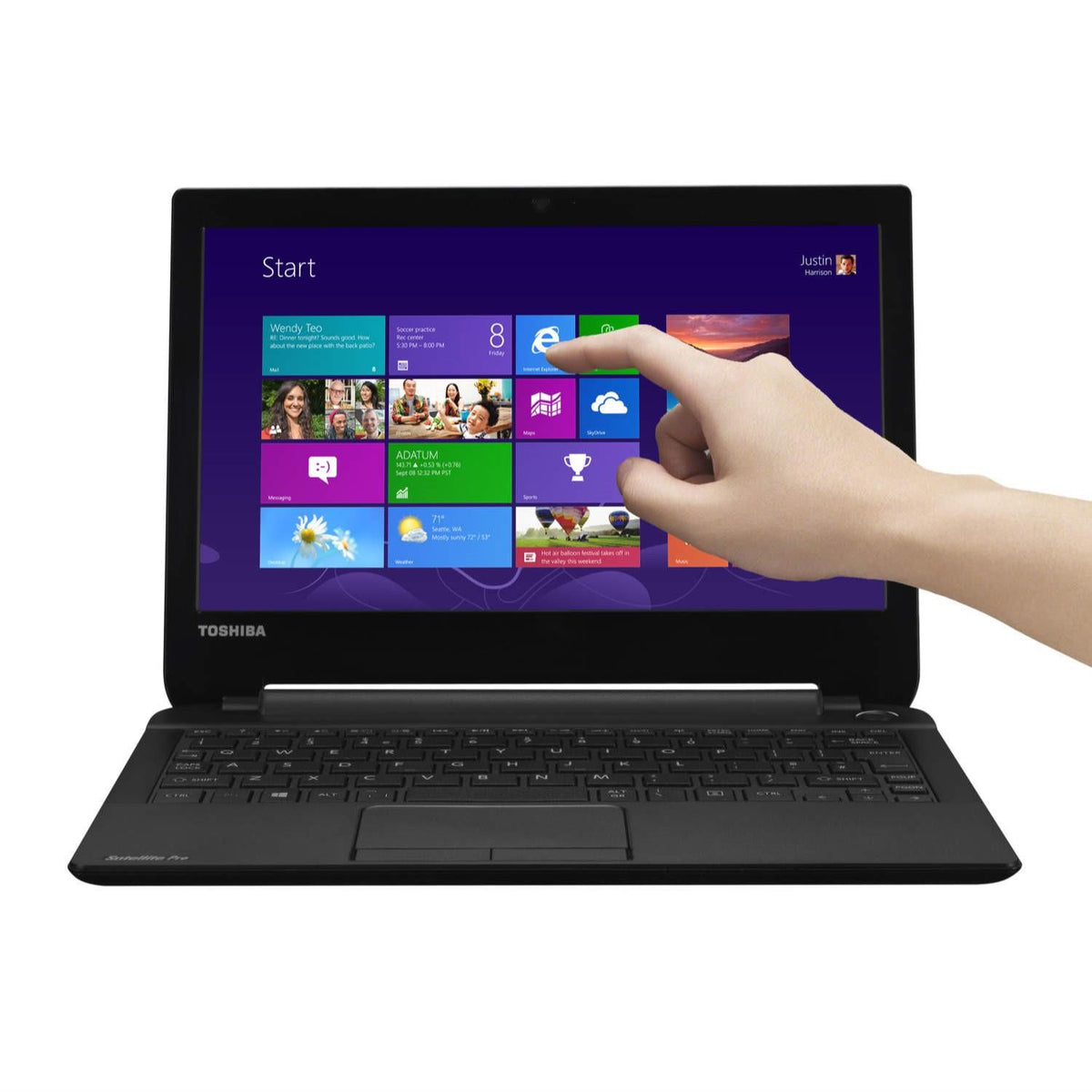 Toshiba Satellite Pro NB10T Windows 11 Laptop Celeron 500GB Storage 11" HD Webcam WiFi BT - Good Refurbished
