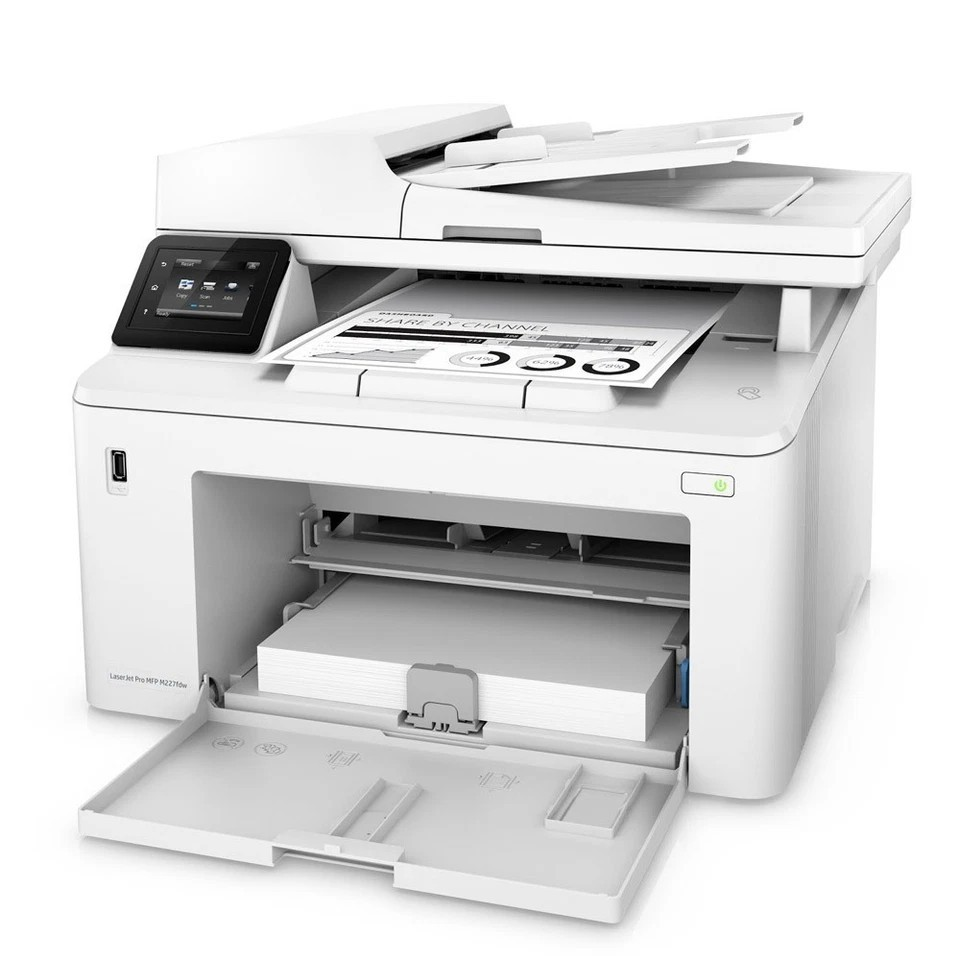 HP LASERJET PRO M227FDW DUPLEX WIRELESS FAX A4 MULTI-FUNCTION MONO LASER PRINTER   -   VERY GOOD - REFURBISHED