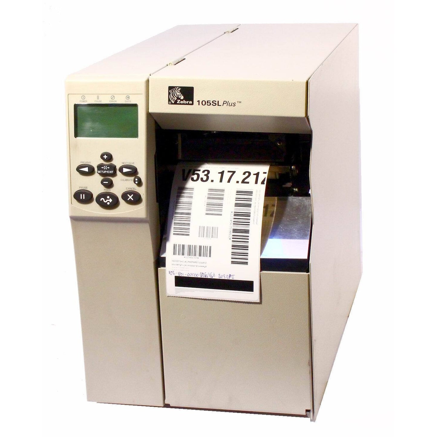 ZEBRA 105SL INDUSTRIAL THERMAL TRANSFER PRINTER PARALLEL 203 DPI METAL CASE   - GOOD  -  REFURBISHED