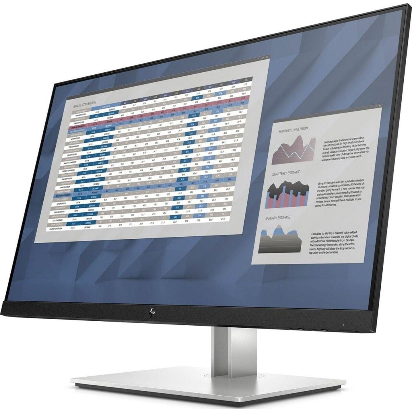 HP E27 G4 27" FHD 1920X1080 IPS LED SLIM MONITOR DP VGA HDMI PORT /WITHOUT STAND MONITOR FOR HOME & OFFICE USE  -  GOOD REFURBISHED