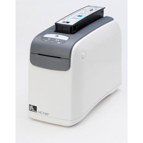 ZEBRA HC100 THERMAL WRISTBAND WIRELESS MONOCHROME PRINTER 300DPI SERIAL USB