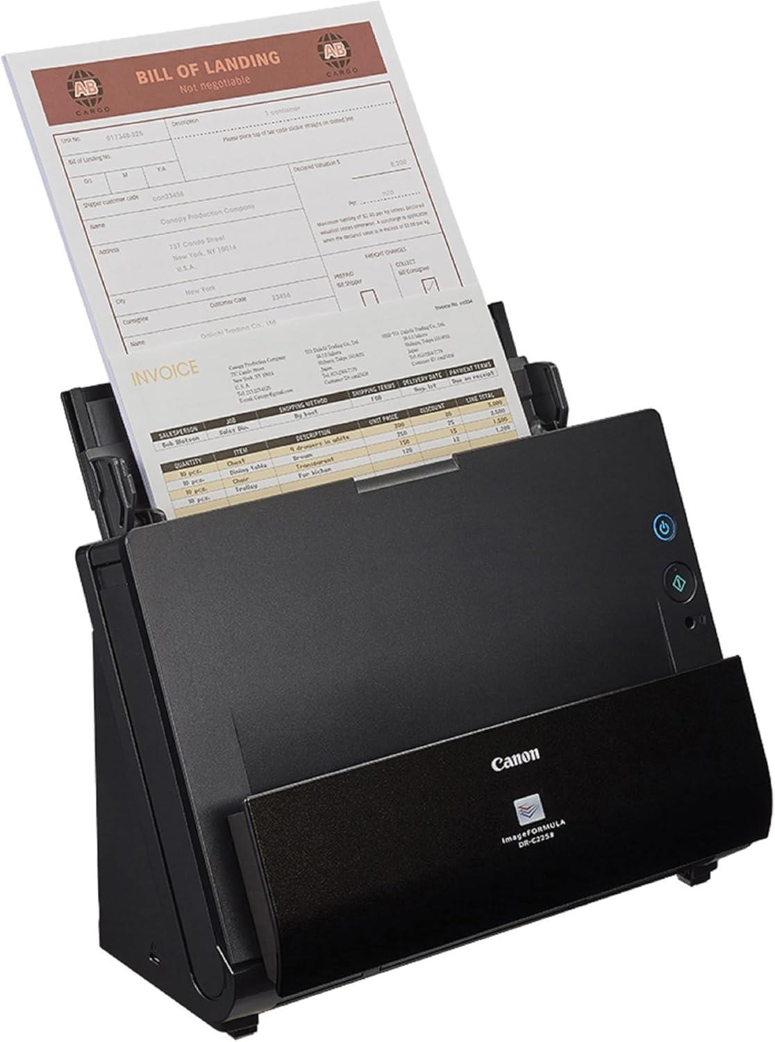 CANON IMAGEFORMULA DR-C225 II OFFICE DESKTOP DOCUMENT SCANNER USB BLACK