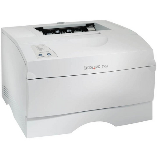 LEXMARK T420 USB 21PPM 600DPI DESKTOP A4 MONO LASER PRINTER - NO TONER & DRUM   -    USED